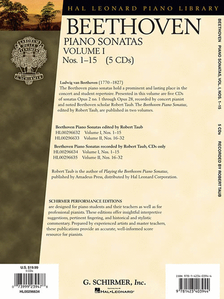 Beethoven - Piano Sonatas, Volume I - CDs Only (set of 5) image number null