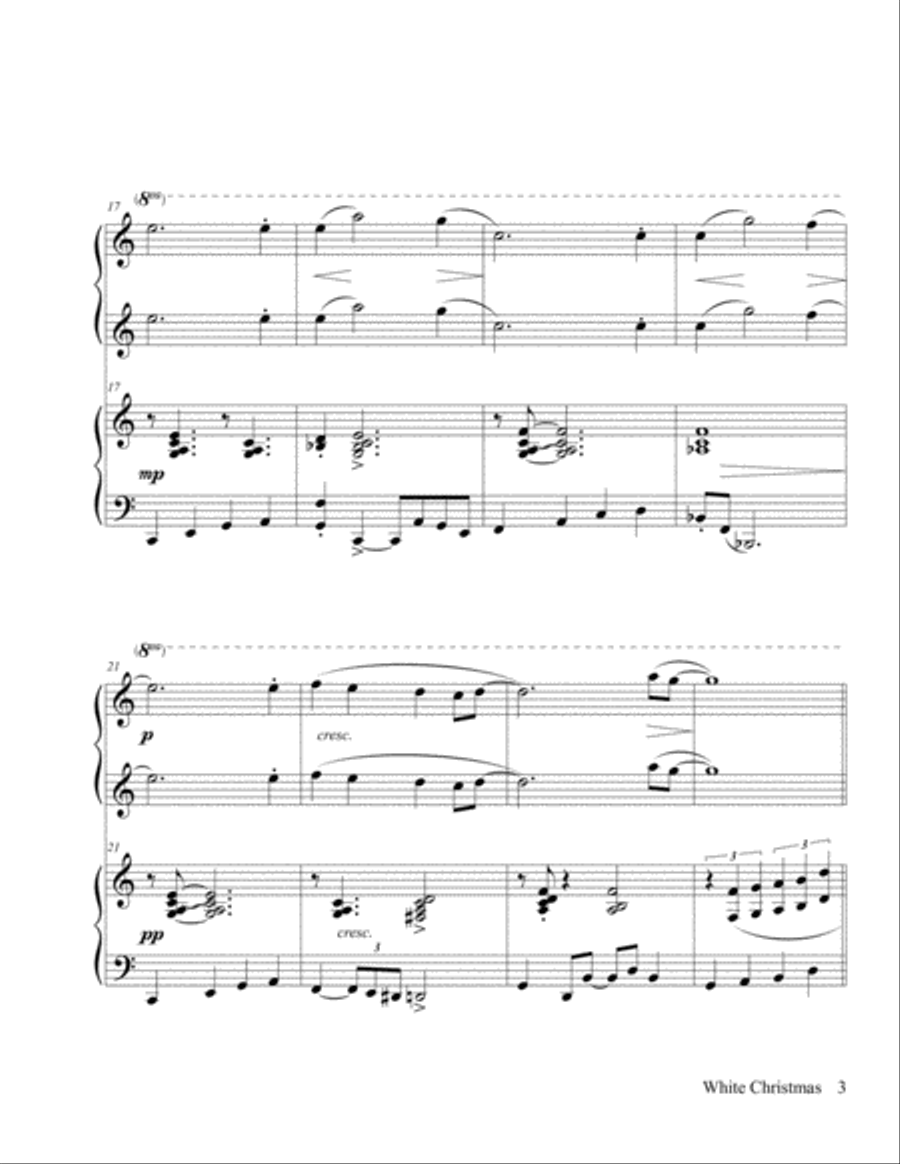 White Christmas Piano scores gallery preview page 4