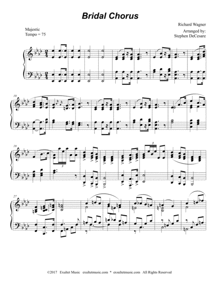 Bridal Chorus (for Saxophone Quartet - Piano Accompaniment) image number null