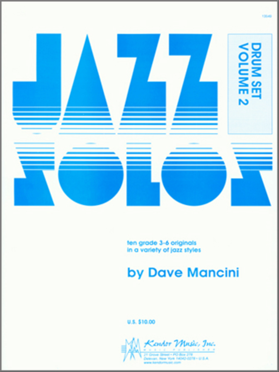 Jazz Solos For Drum Set, Volume 2 by Dave Mancini Drum Set - Sheet Music