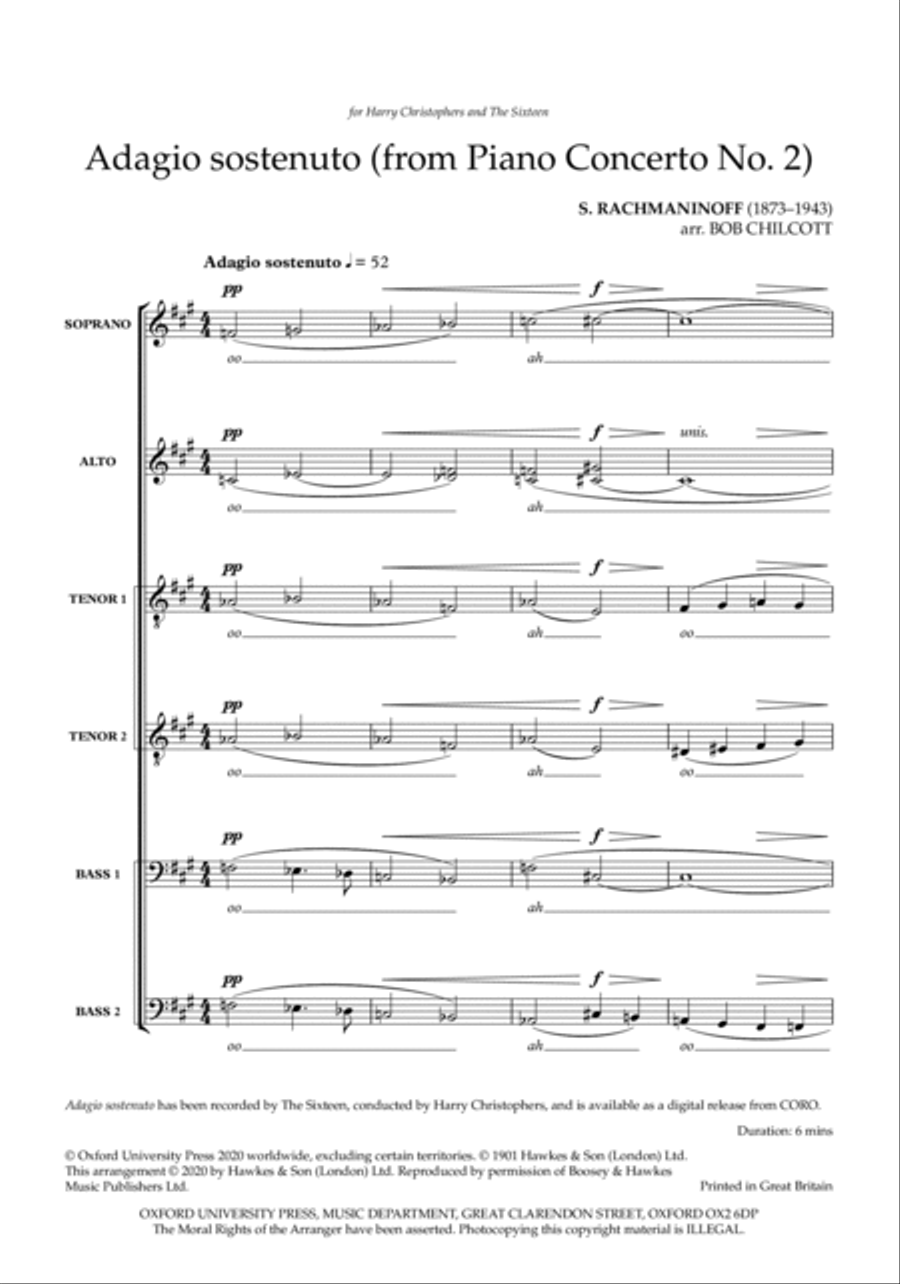 Adagio sostenuto Adagio sostenuto SSAATTBB scores gallery preview page 2