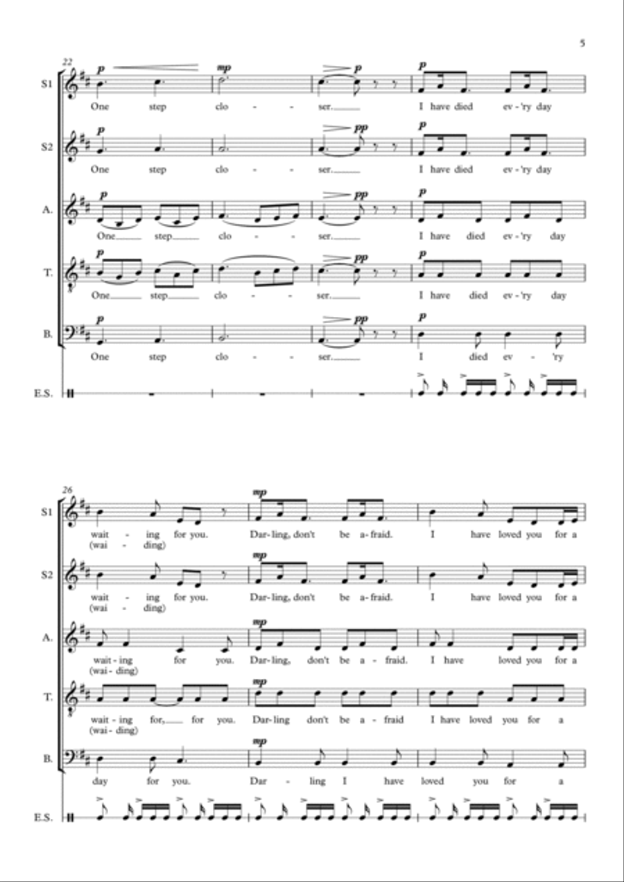 A Thousand Years A Thousand Years 4-Part scores gallery preview page 5
