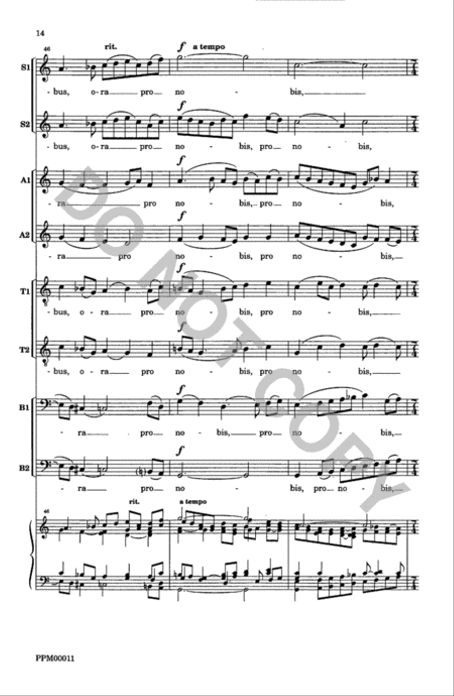 Ave Maria Op. 261 SSAATTBB scores gallery preview page 15