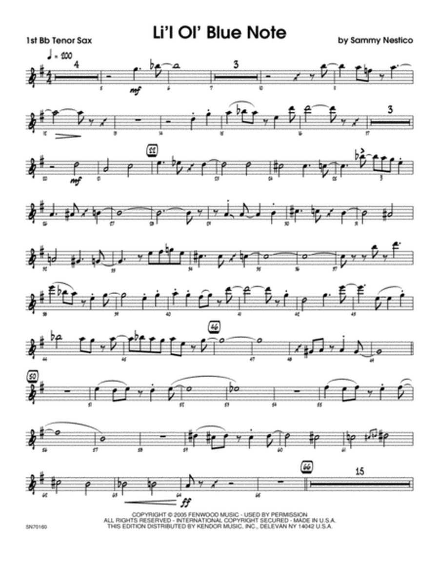 Li'l Ol' Blue Note - 1st Tenor Saxophone