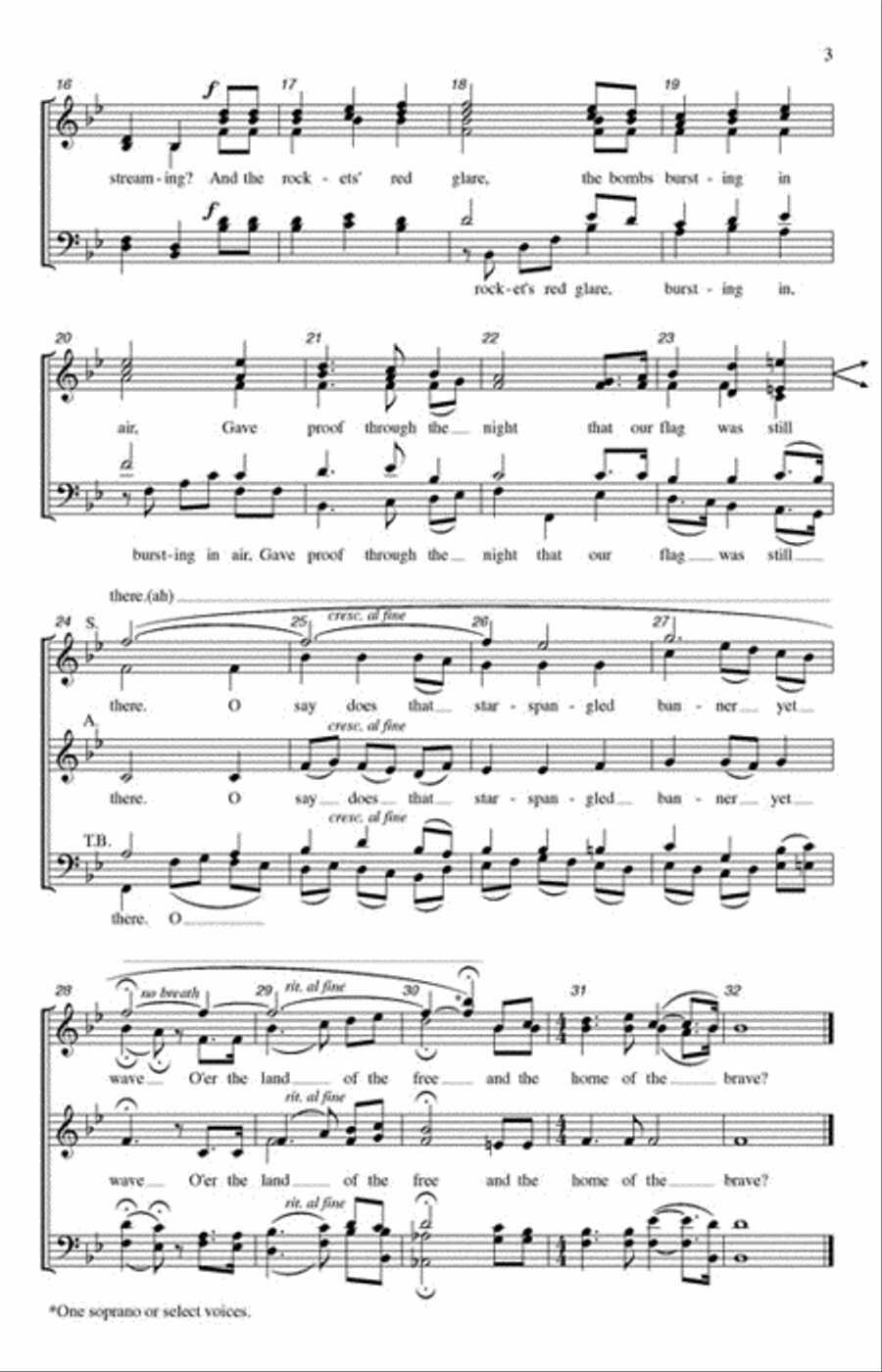 The Star-Spangled Banner SSAATTBB scores gallery preview page 3