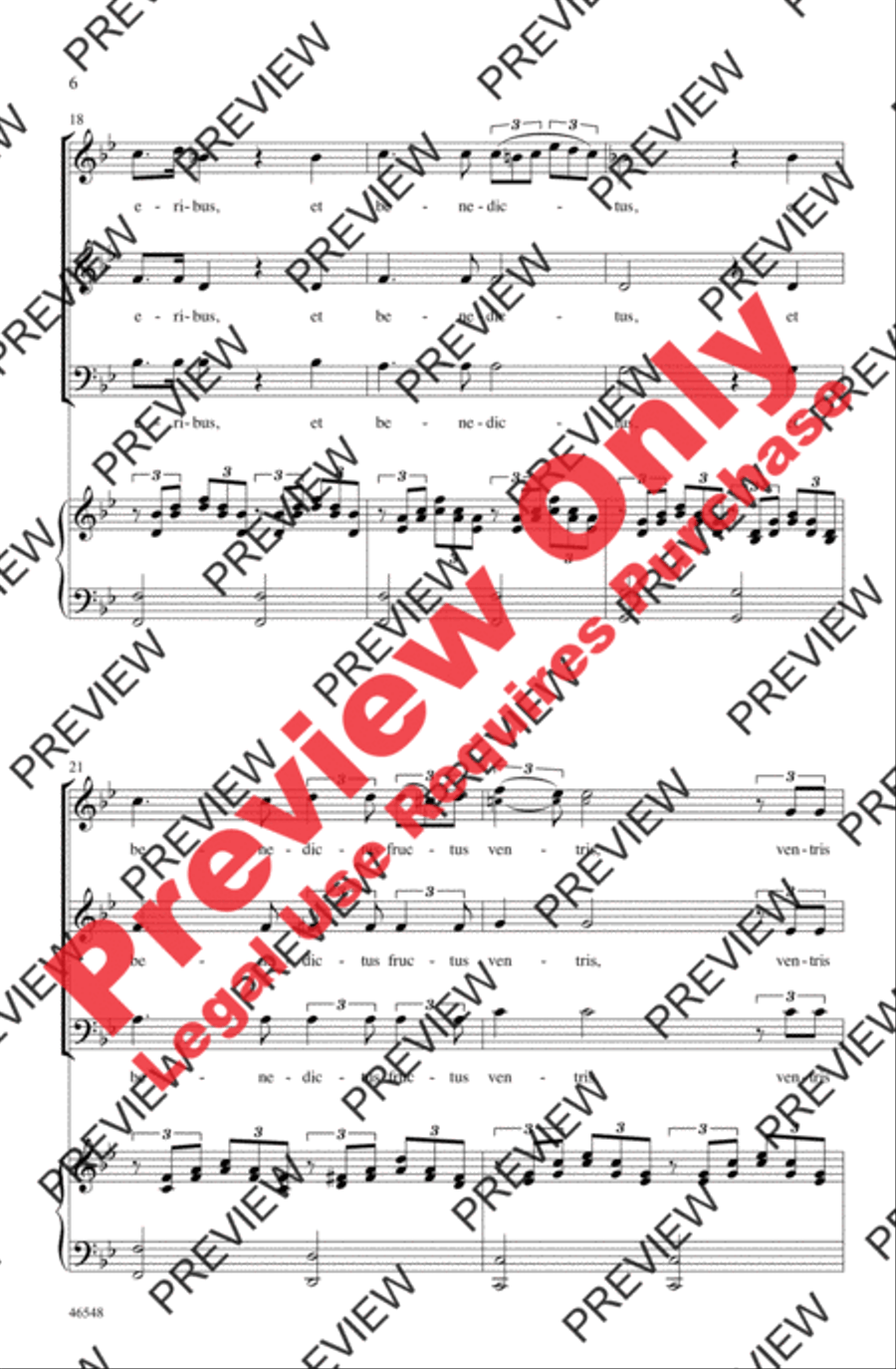 Ave Maria 3-Part scores gallery preview page 6
