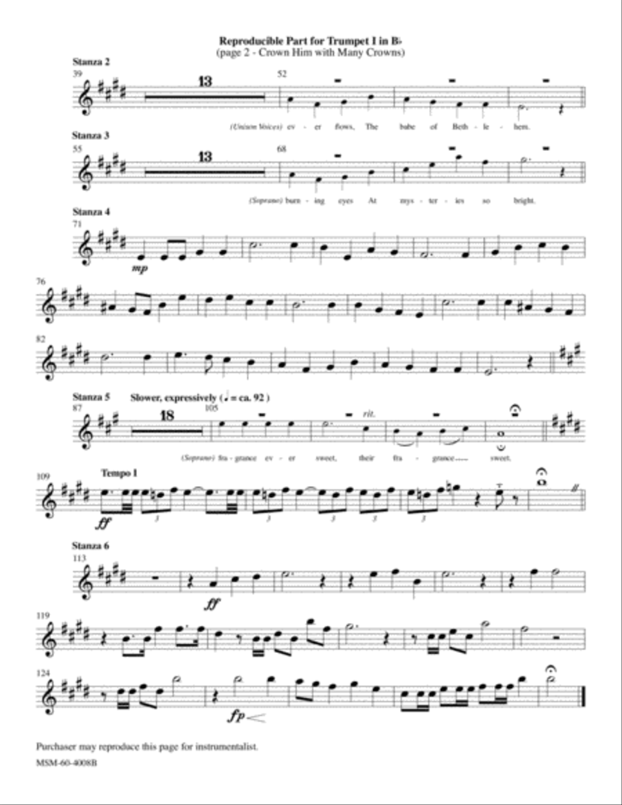 Crown Him with Many Crowns Choir scores gallery preview page 2