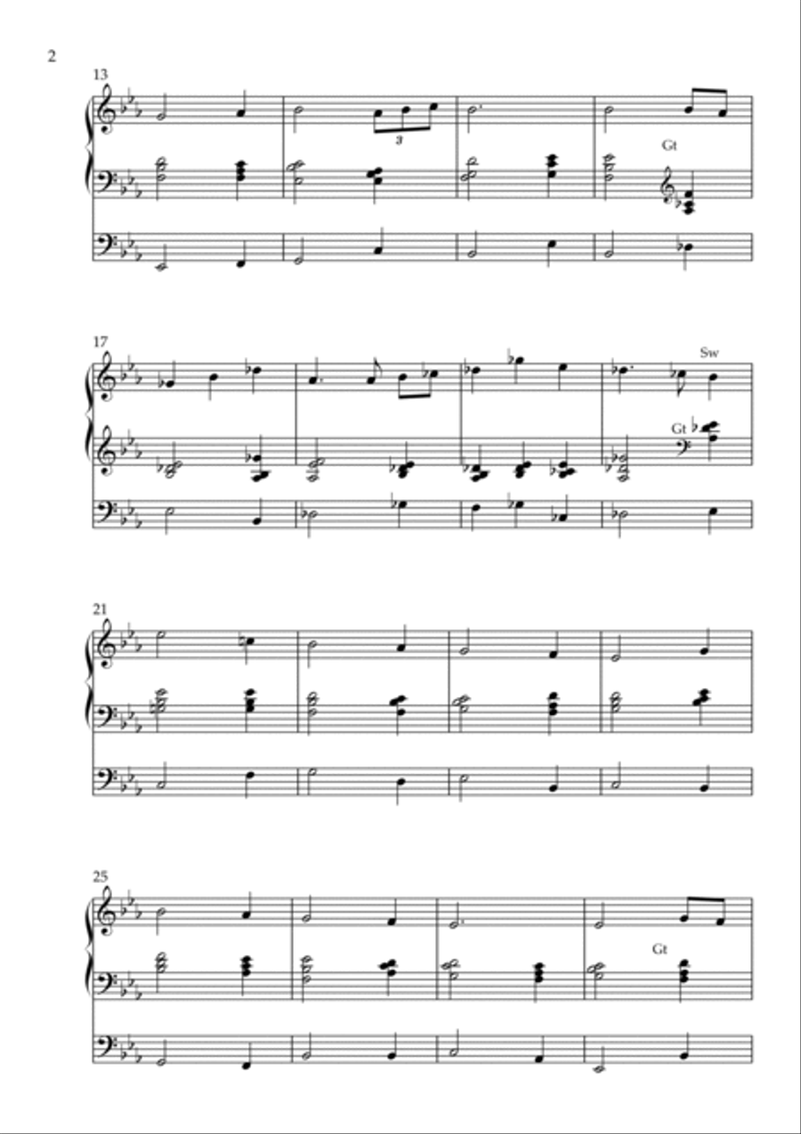 Meditation on St Columba, Op. 118 (Organ Solo) by Vidas Pinkevicius (2022) Organ Solo scores gallery preview page 2