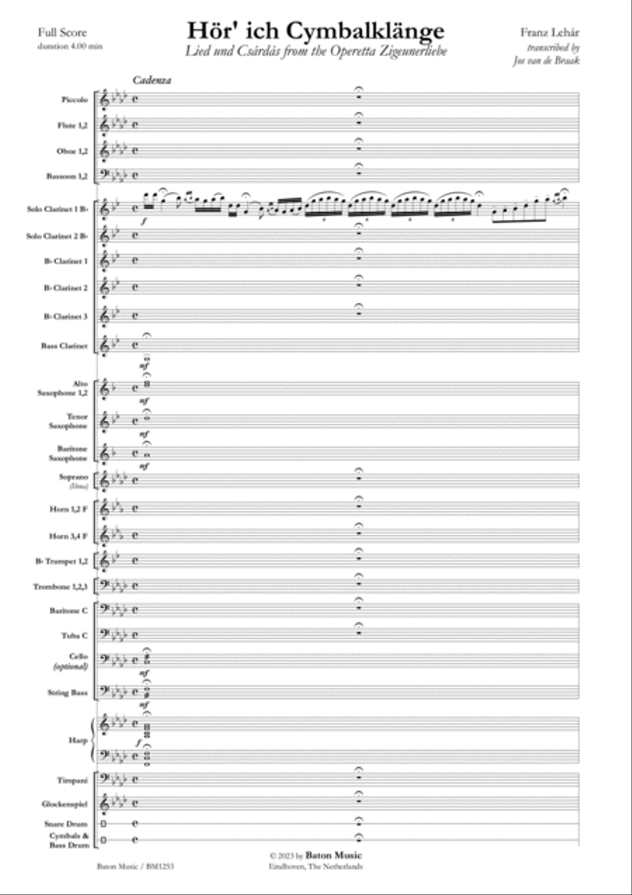 Hör' ich Cymbalklänge Hör' ich Cymbalklänge Concert Band scores gallery preview page 2