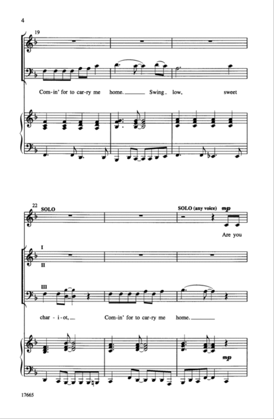 Ride the Sweet Chariot! 3-Part scores gallery preview page 4