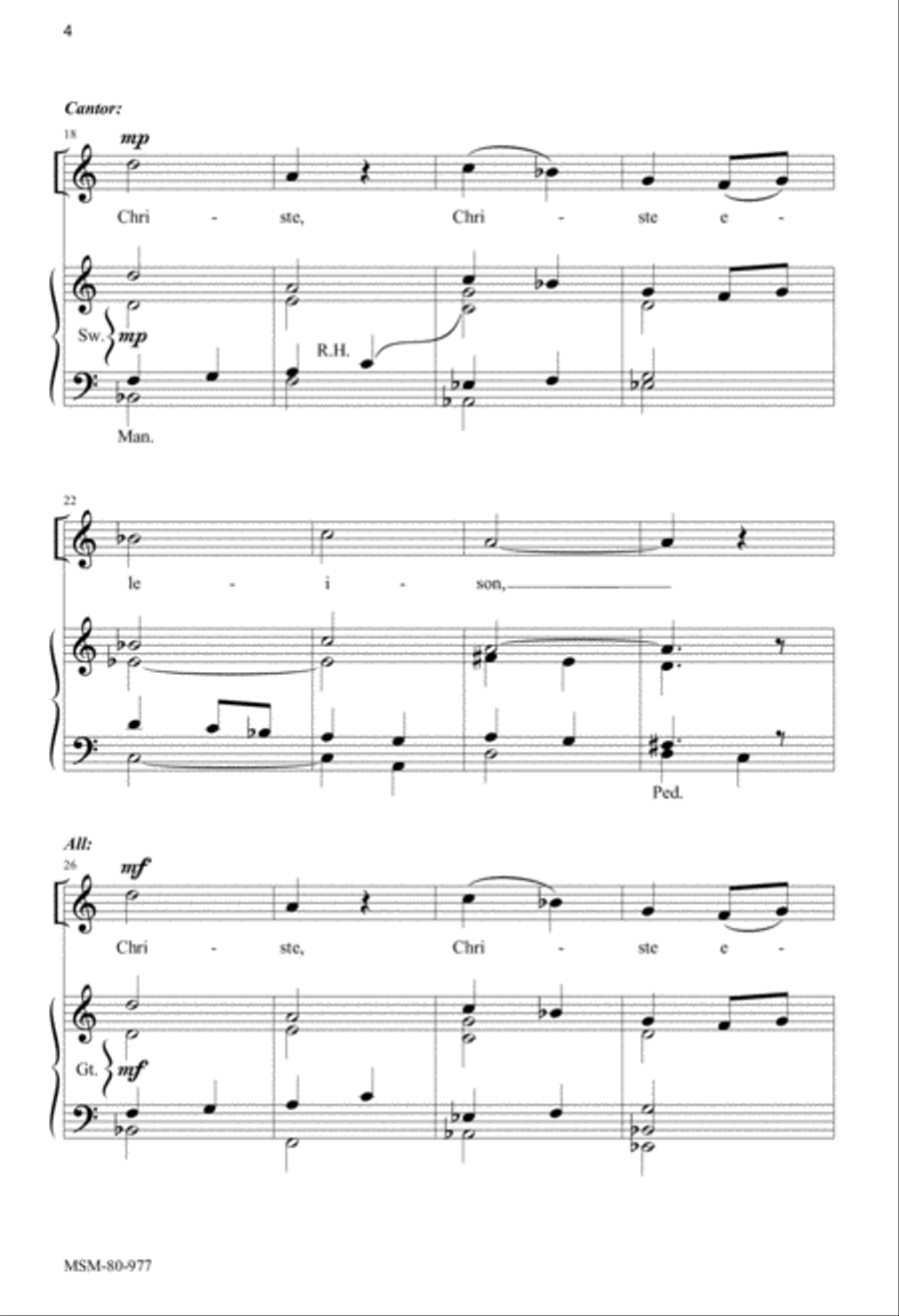 Kyrie Eleison 4-Part scores gallery preview page 4