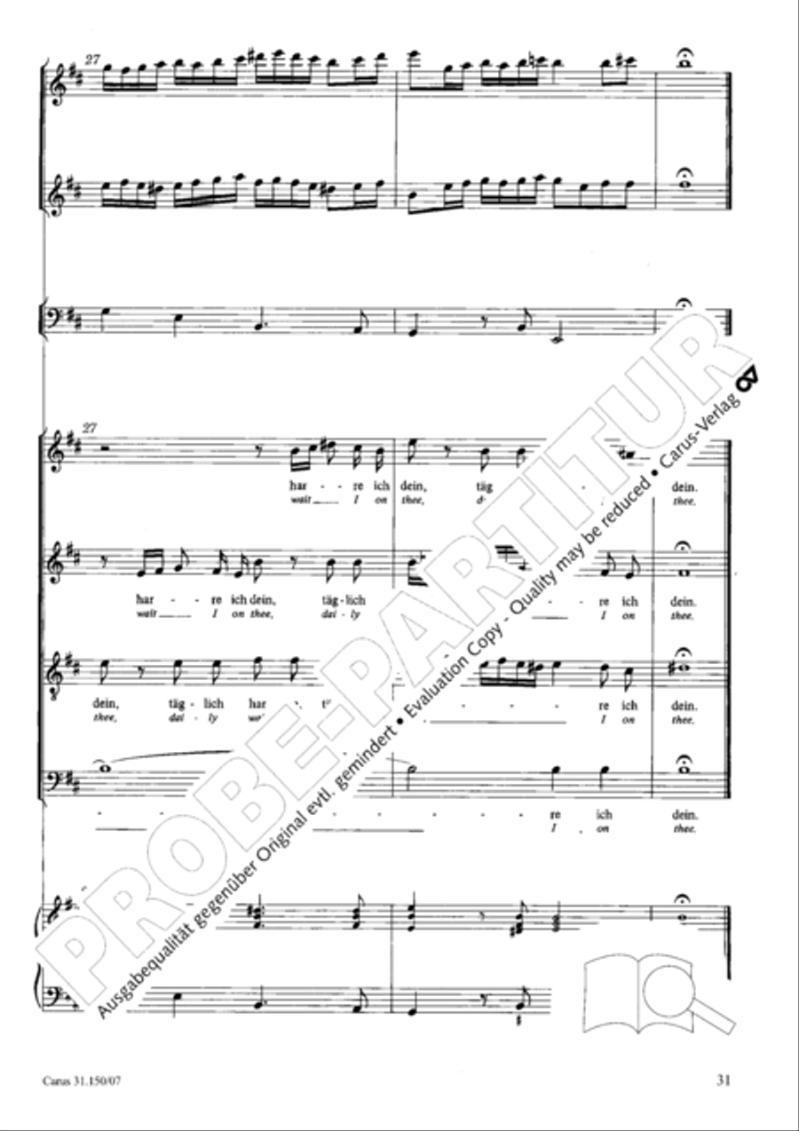 O my Lord, I long for thee (Nach dir, Herr, verlanget mich) 4-Part scores gallery preview page 32