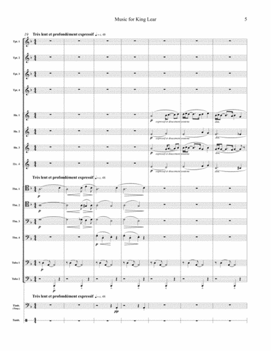Music for King Lear for Large Brass Ensemble
