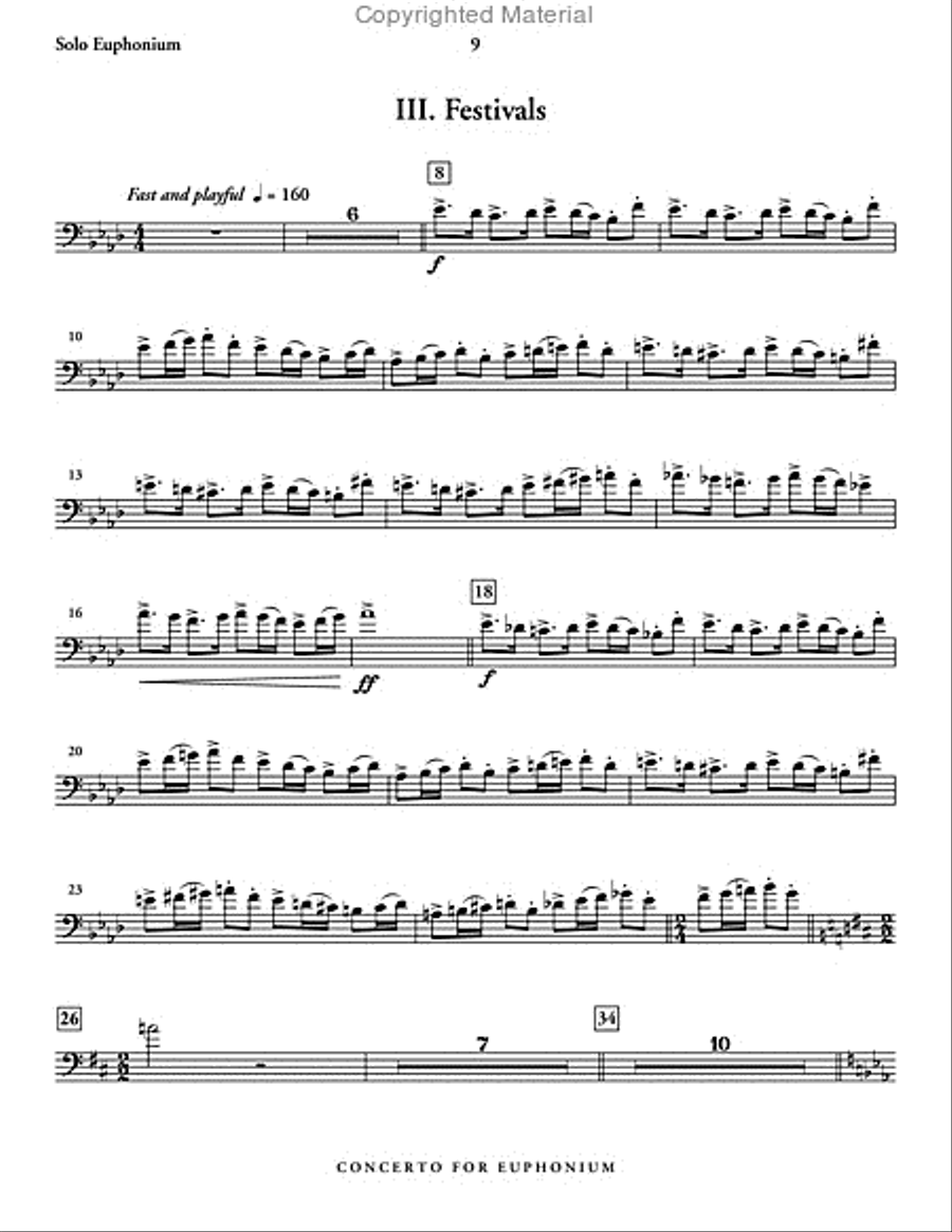 Concerto for Euphonium Concert Band scores gallery preview page 5