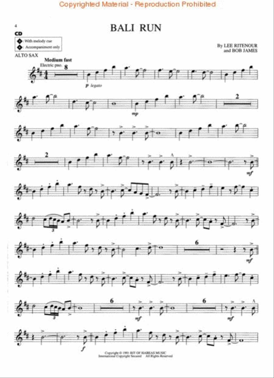 Smooth Jazz Alto Saxophone scores gallery preview page 3