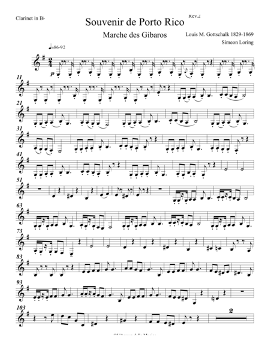 Souvenir de Porto Rico - Marche des Gibaros Woodwind Quintet scores gallery preview page 5