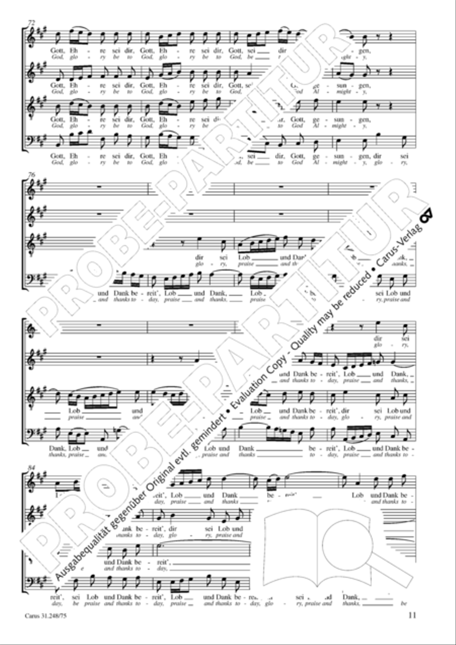 Christmas Oratorio (Weihnachtsoratorium, Teile IV-VI) 4-Part scores gallery preview page 12