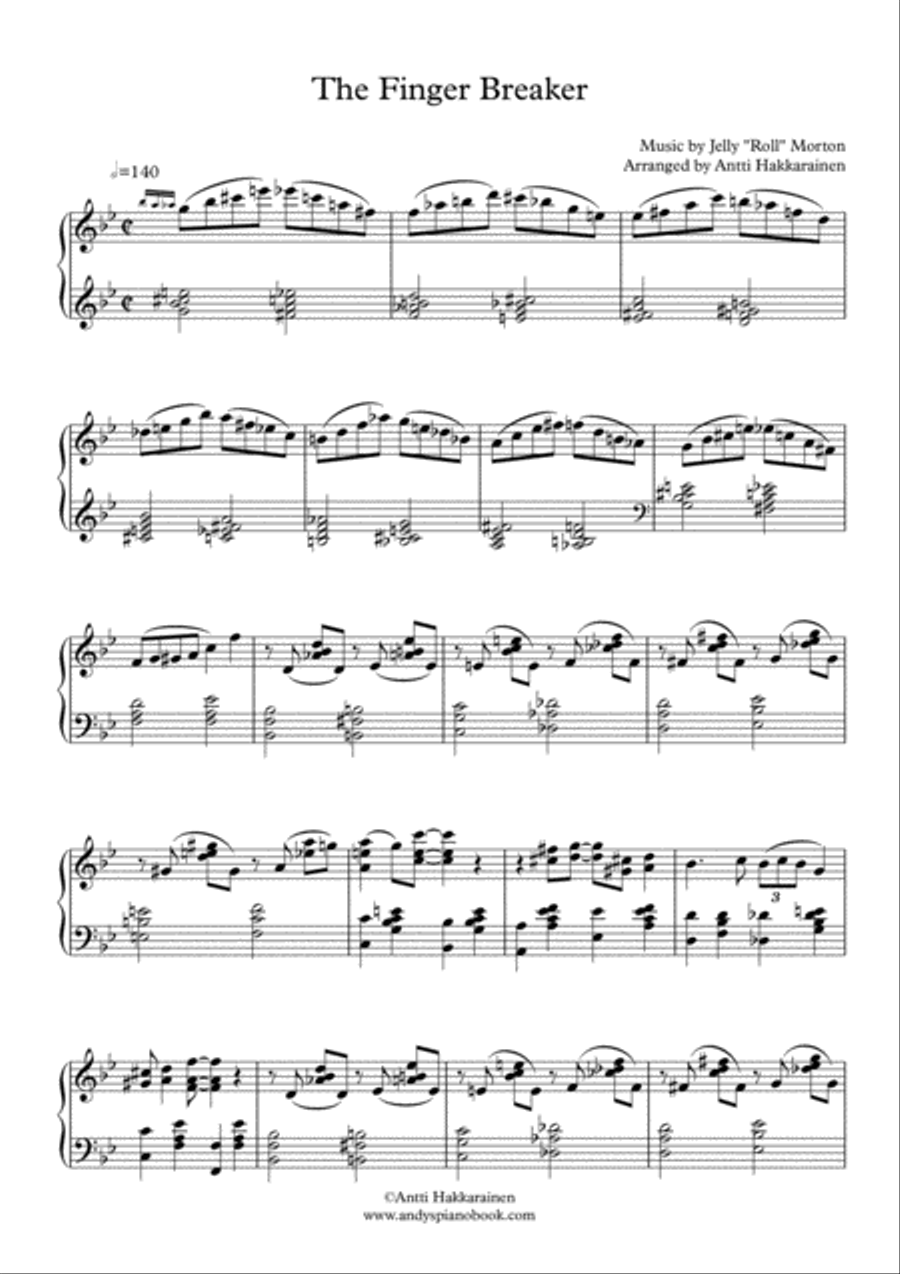 The Finger Breaker - Piano Piano Solo scores gallery preview page 2