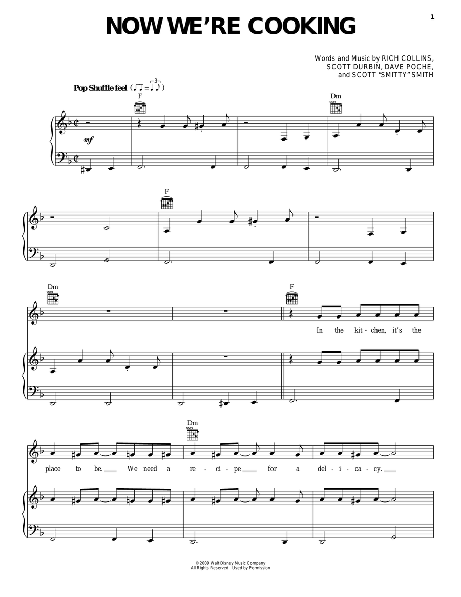 Now We're Cooking Now We're Cooking Piano, Vocal, Guitar scores gallery preview page 1