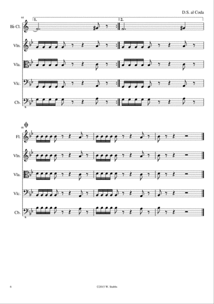 G minor Suite - III. 4/4 Small Ensemble scores gallery preview page 6