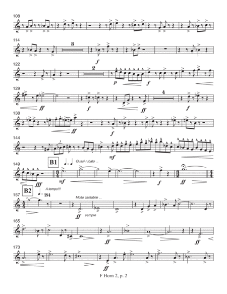 Concerto for Orchestra, opus 111 (2005) Horn in F part 2