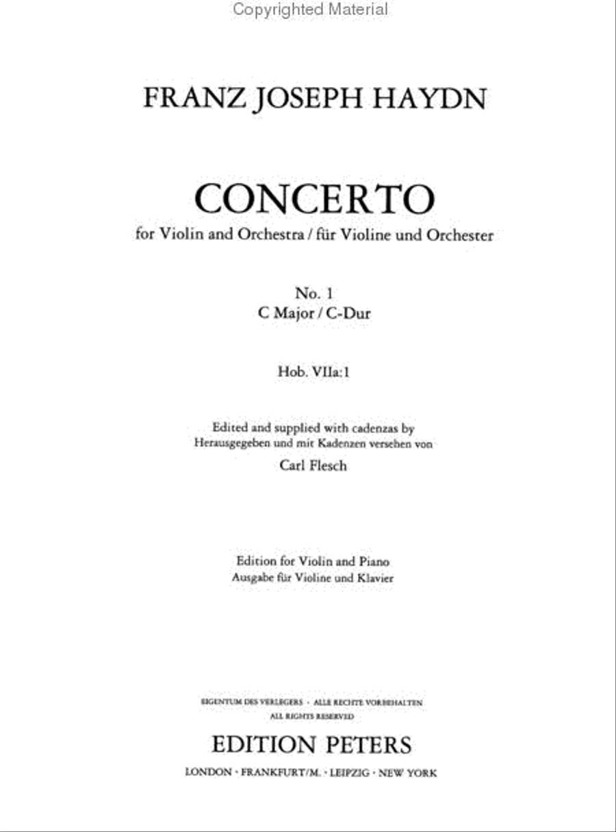 Violin Concerto In C Major