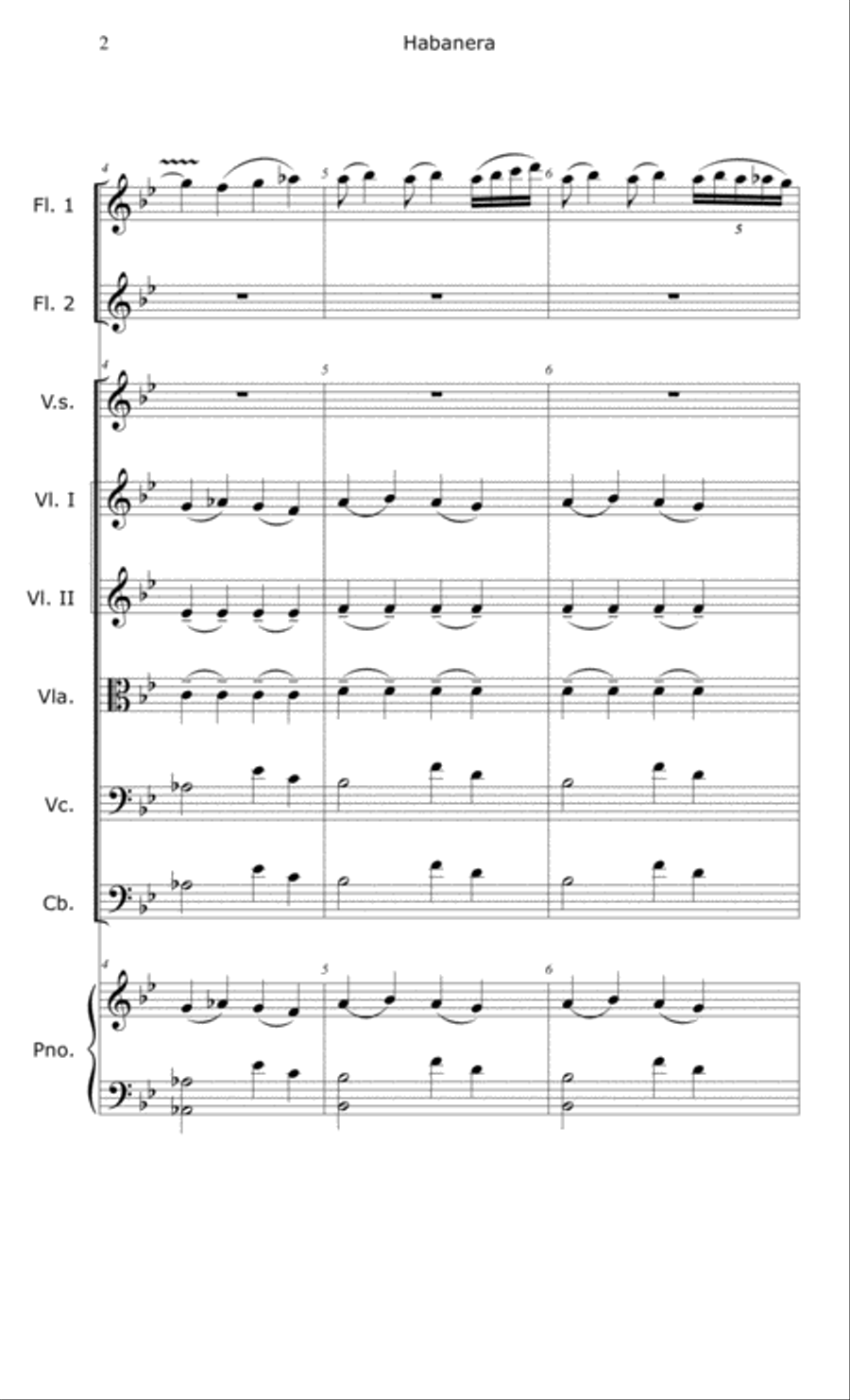 Habanera Chamber Orchestra scores gallery preview page 2