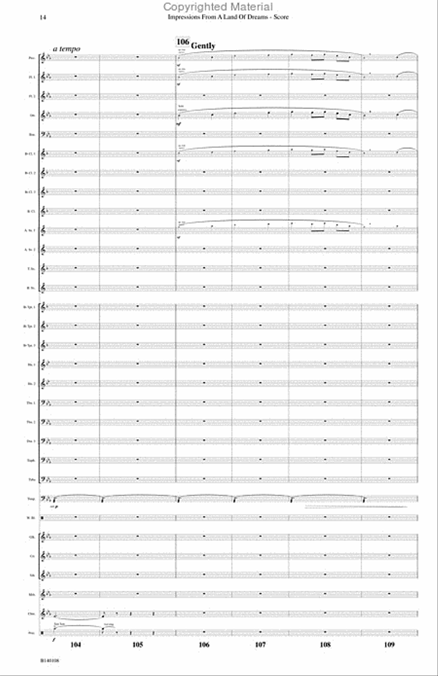 Impressions From A Land of Dreams Concert Band scores gallery preview page 15