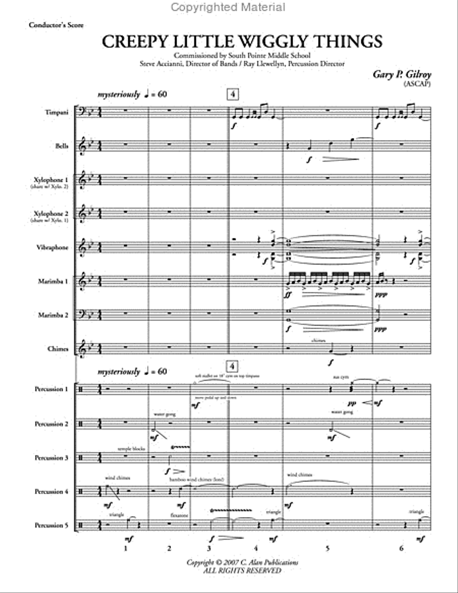 Creepy Little Wiggly Things (score only) Percussion Ensemble scores gallery preview page 2