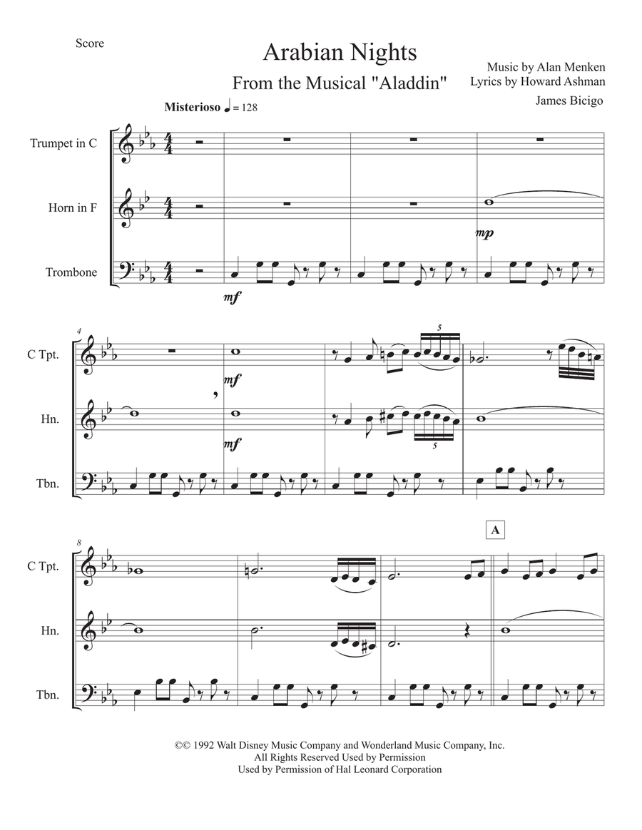 Arabian Nights School and Community scores gallery preview page 1