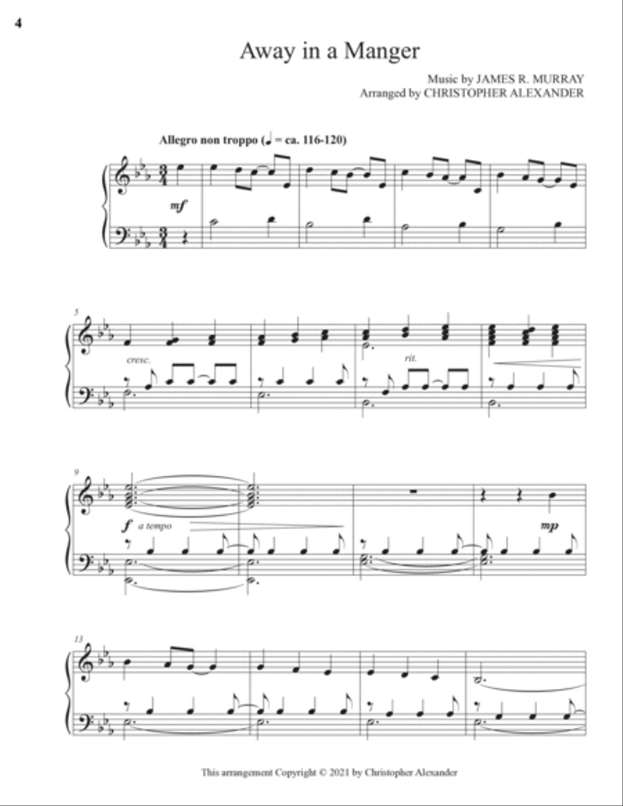 Away in a Manger Away in a Manger Piano Solo scores gallery preview page 4