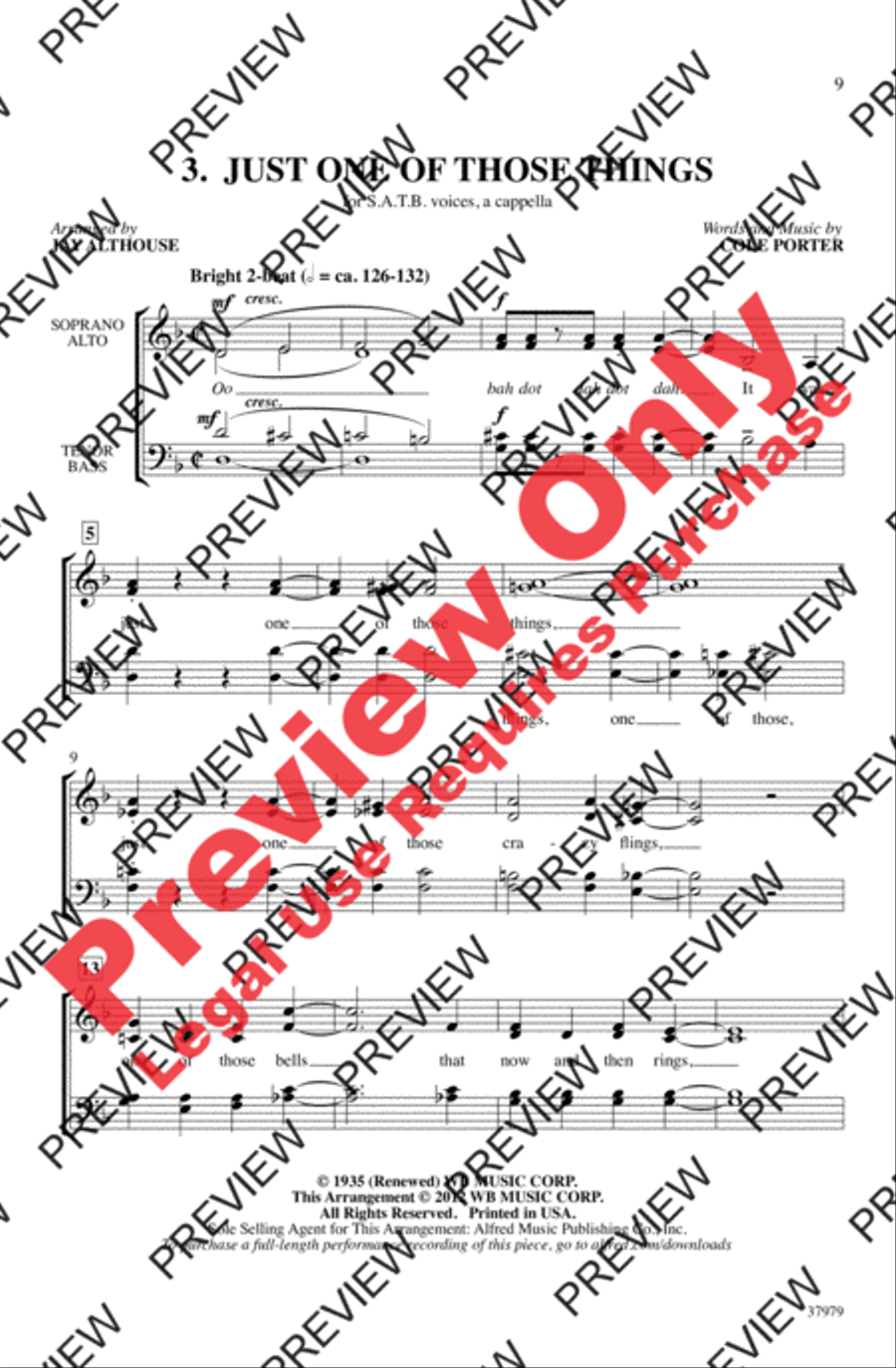 A Cole Porter Jazz Trio 4-Part scores gallery preview page 9