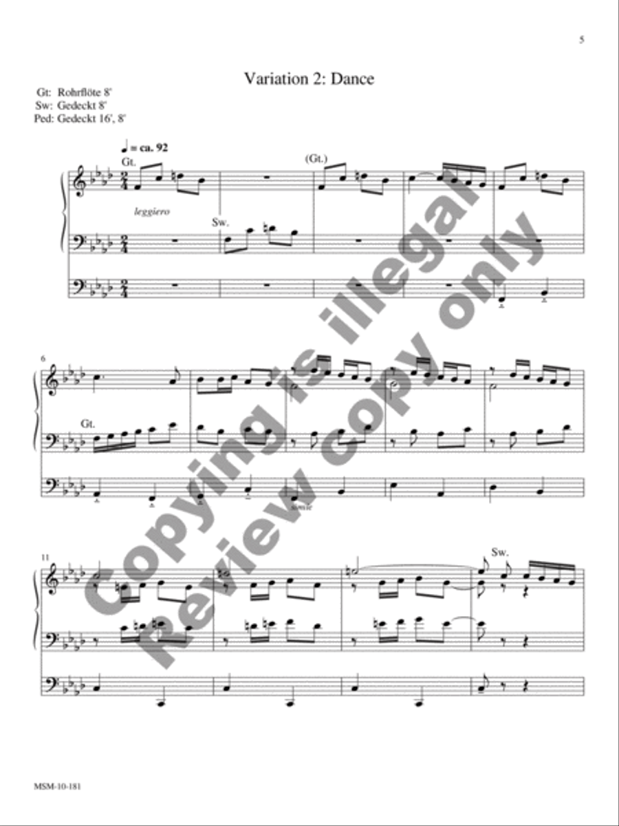 Theme and Variations on Noël Nouvelet Organ scores gallery preview page 4