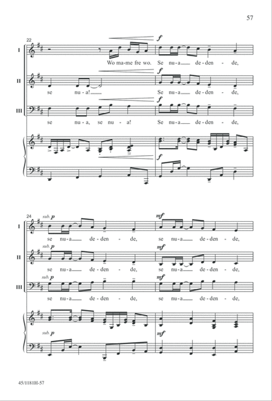Contemporary Choral Classics 3-Part scores gallery preview page 57