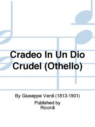 Book cover for Cradeo In Un Dio Crudel (Othello)