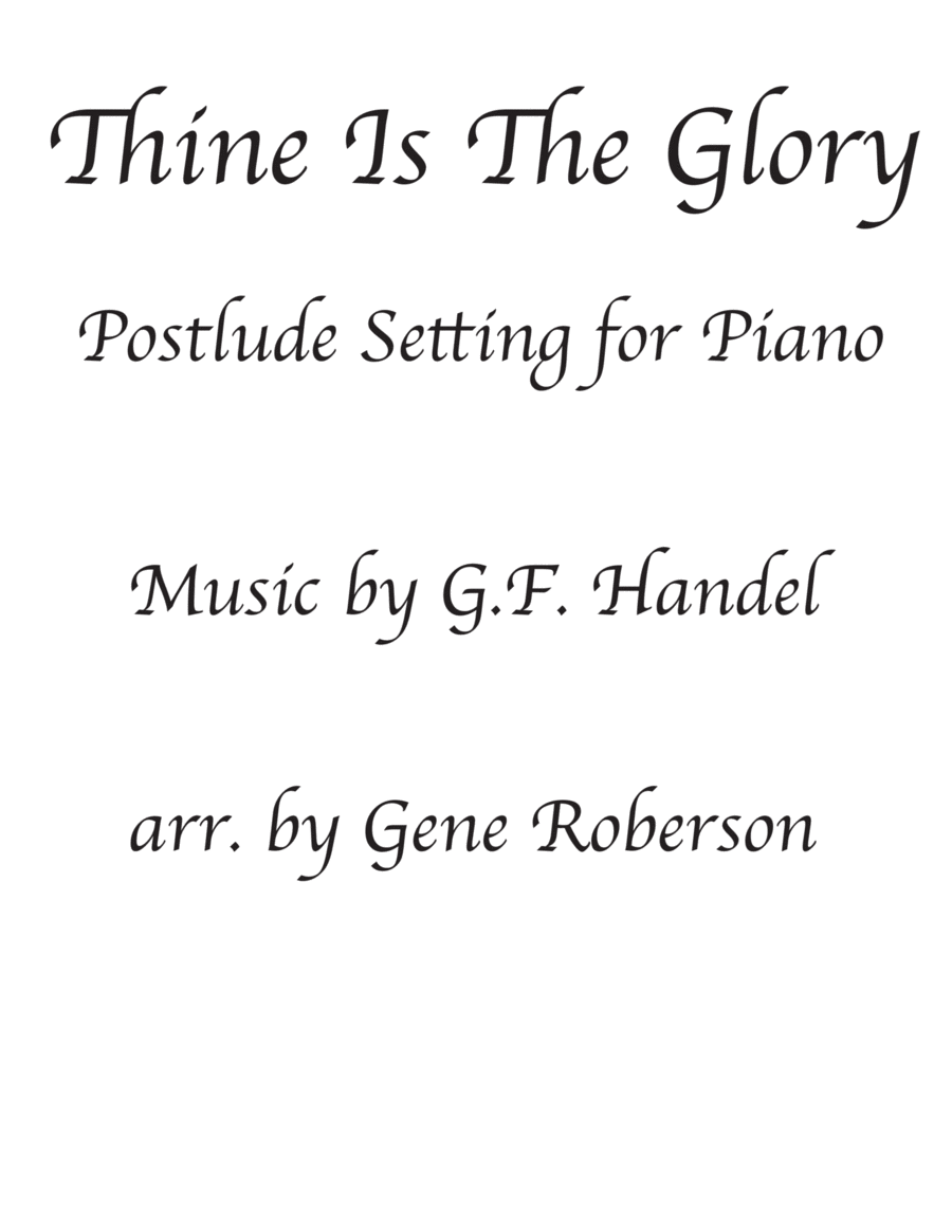 Postlude on Thine Is the Glory Easter Piano Solo Advanced Piano Solo scores gallery preview page 1