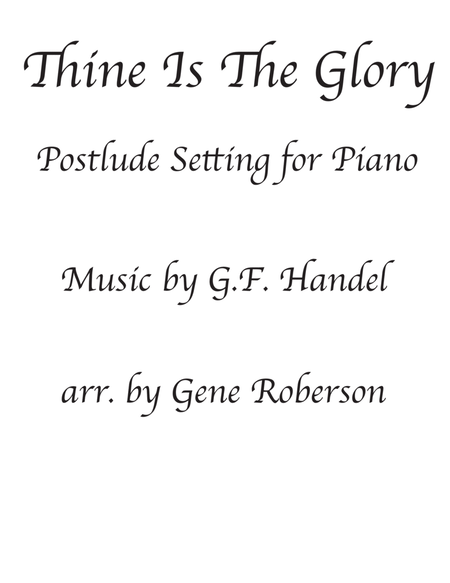 Postlude on Thine Is the Glory Easter Piano Solo Advanced image number null