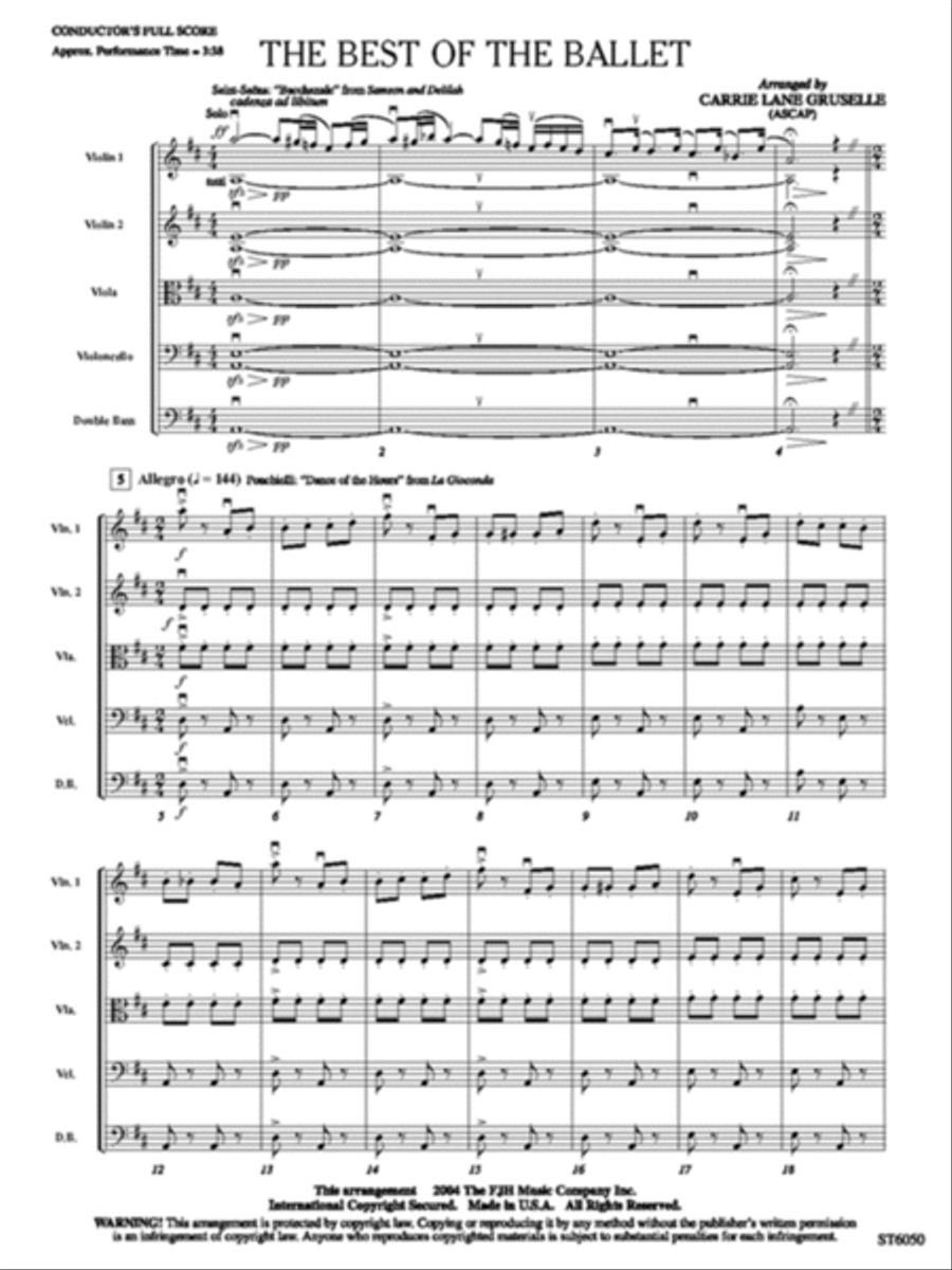 The Best of the Ballet String Orchestra scores gallery preview page 2