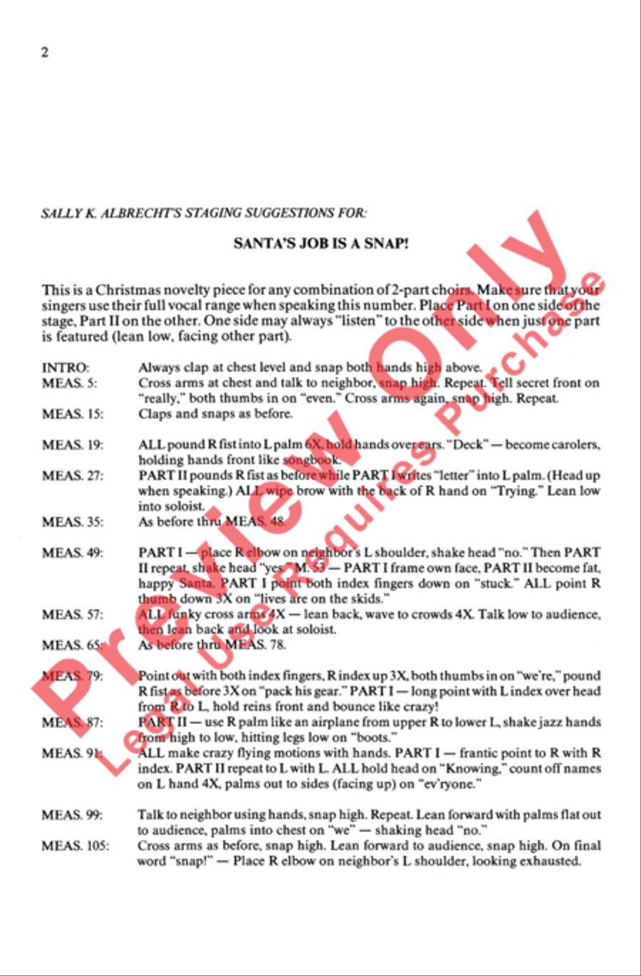 Santa's Job Is a Snap! (The Elves' Rap) 2-Part scores gallery preview page 2