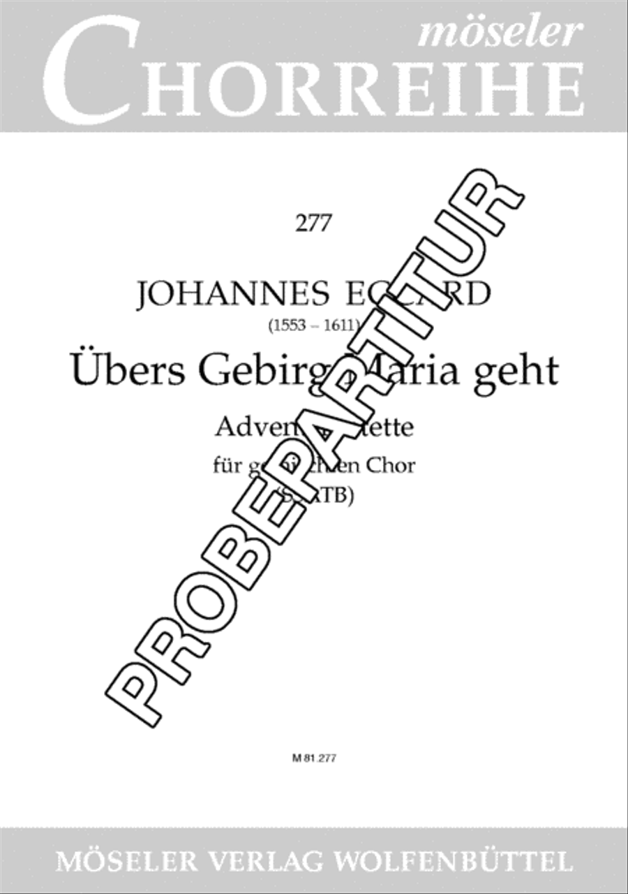 Ubers Gebirg Maria geht SSATB scores gallery preview page 2