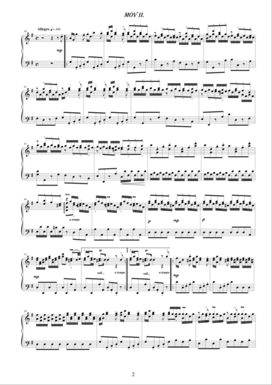 Porpora NA - Simphony no1 in G - Complete Piano version Piano Solo scores gallery preview page 2