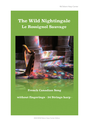 Book cover for The Wild Nightingale - French Canadian Song - intermediate & 34 String Harp | McTelenn Harp Center