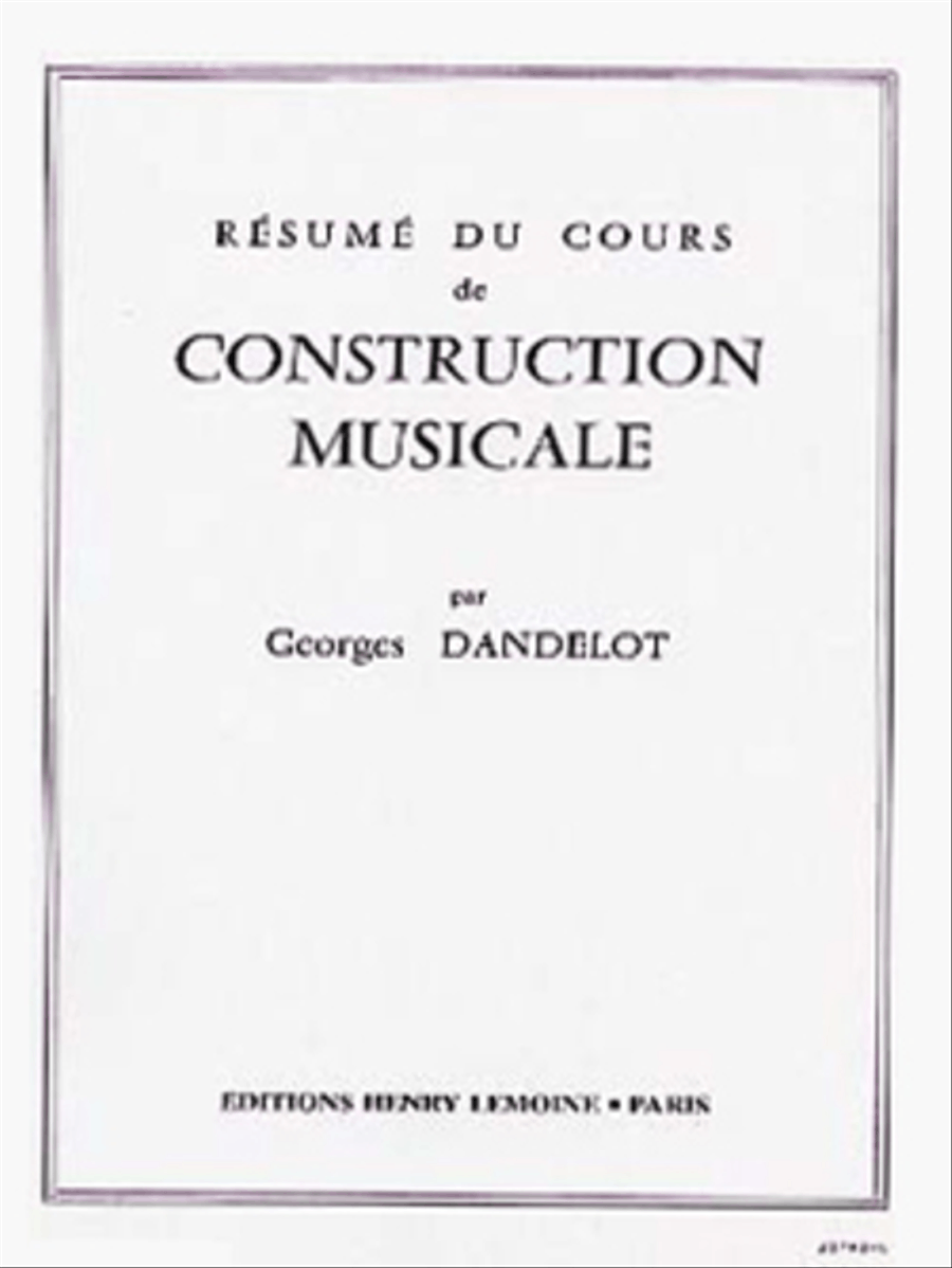 Resume de cours de construction musicale