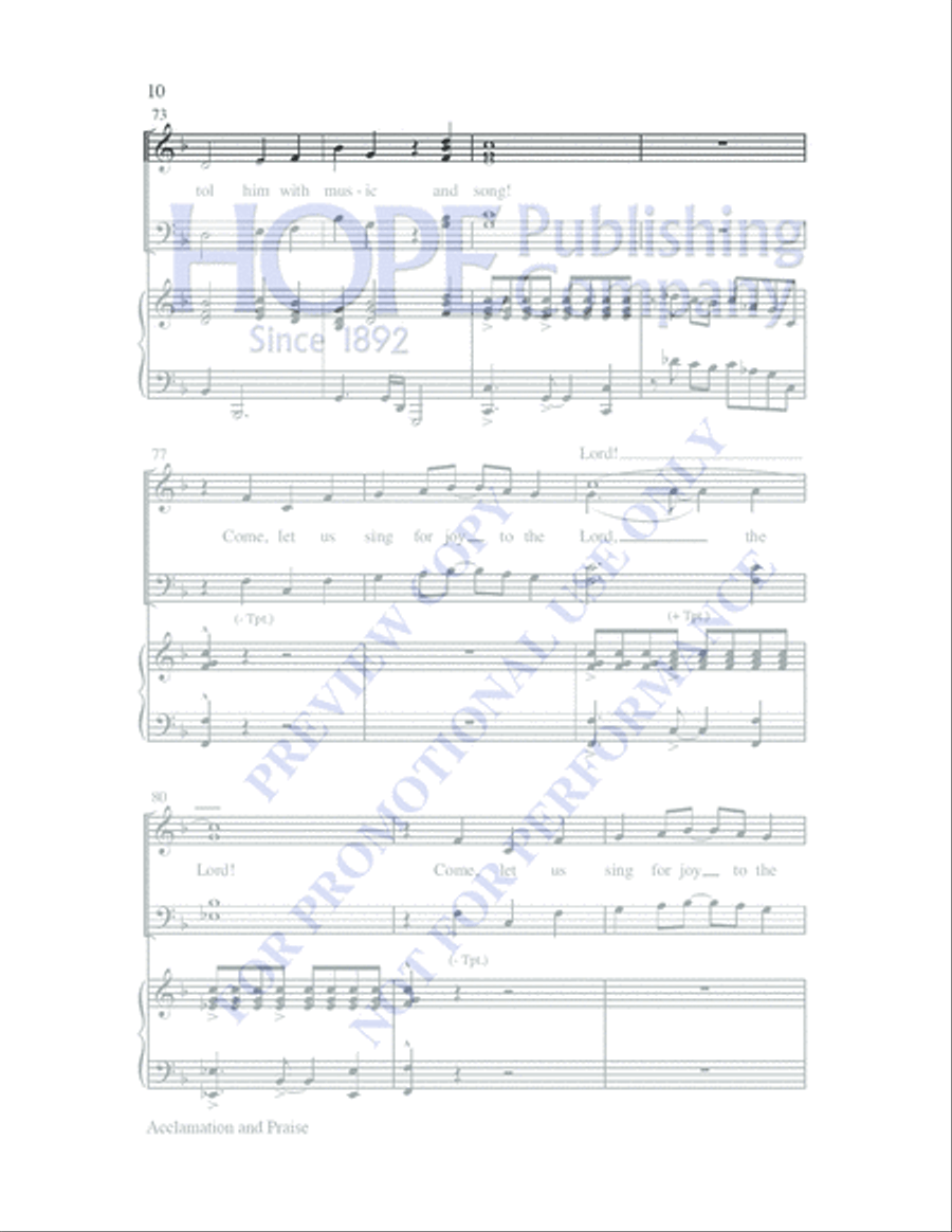 Acclamation and Praise Acclamation and Praise 4-Part scores gallery preview page 9