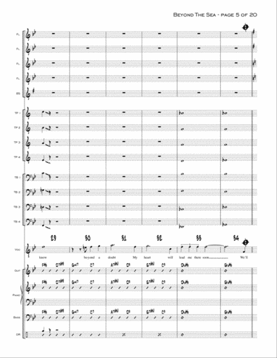 Beyond The Sea Jazz Ensemble scores gallery preview page 5