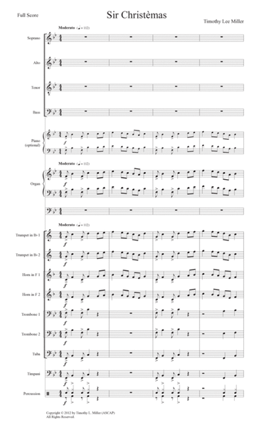 Sir Christèmas (SATB, Organ, Brass & Percussion) image number null