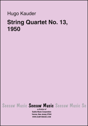 String Quartet No. 13, 1950