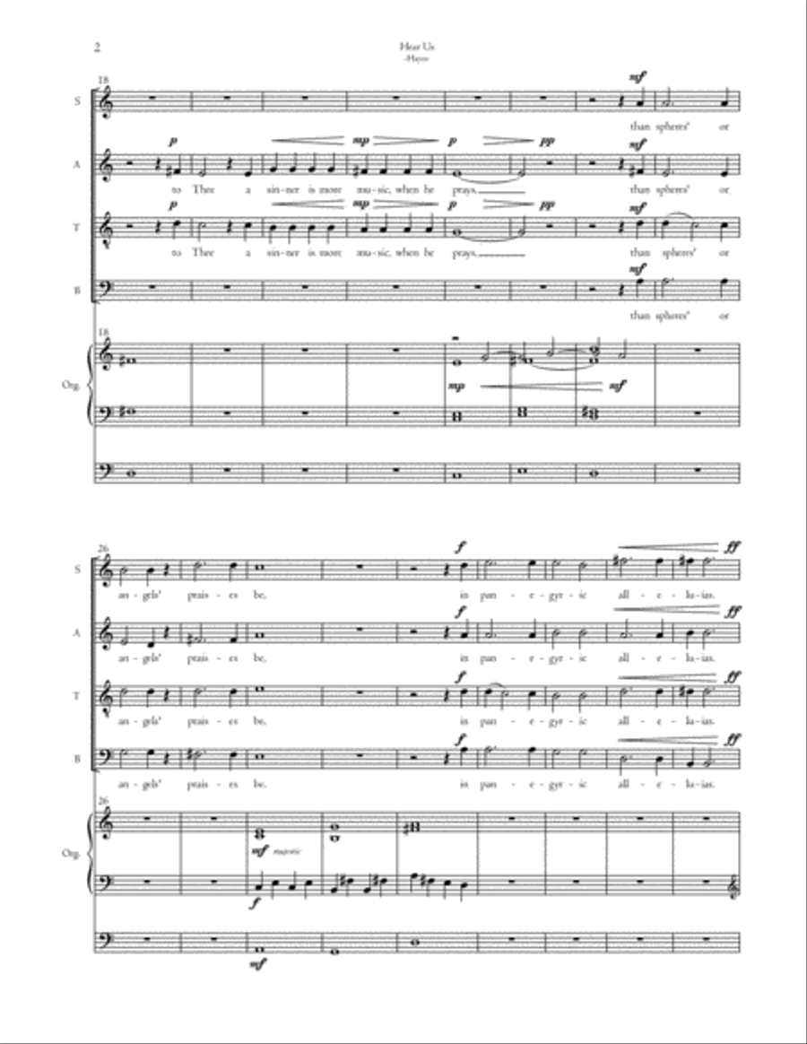 Hear Us for Mixed Choir (SATB) and Organ 4-Part scores gallery preview page 3