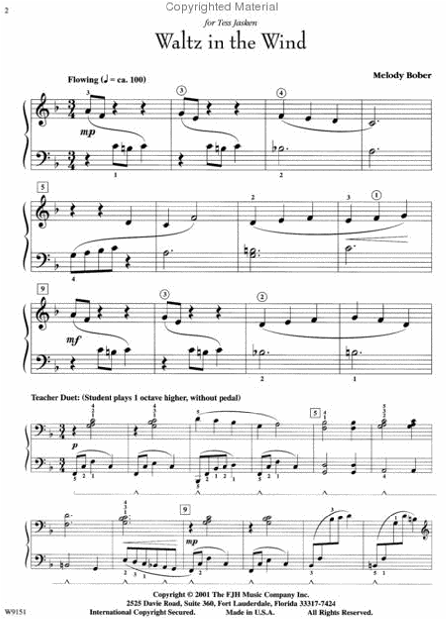 Waltz in the Wind Easy Piano scores gallery preview page 2