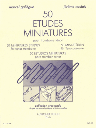 Book cover for 50 Miniature Studies For Tenor Trombone